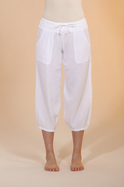 Gauze Capri Pants - White – Fresh Laundry