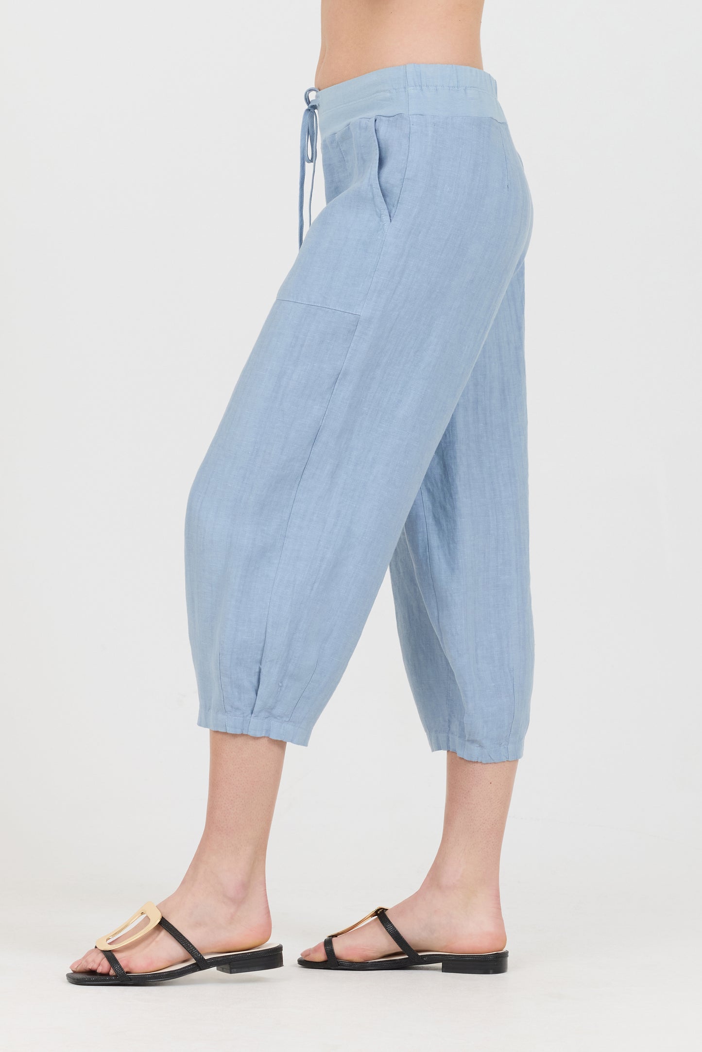 Drawstring Capri - Sky