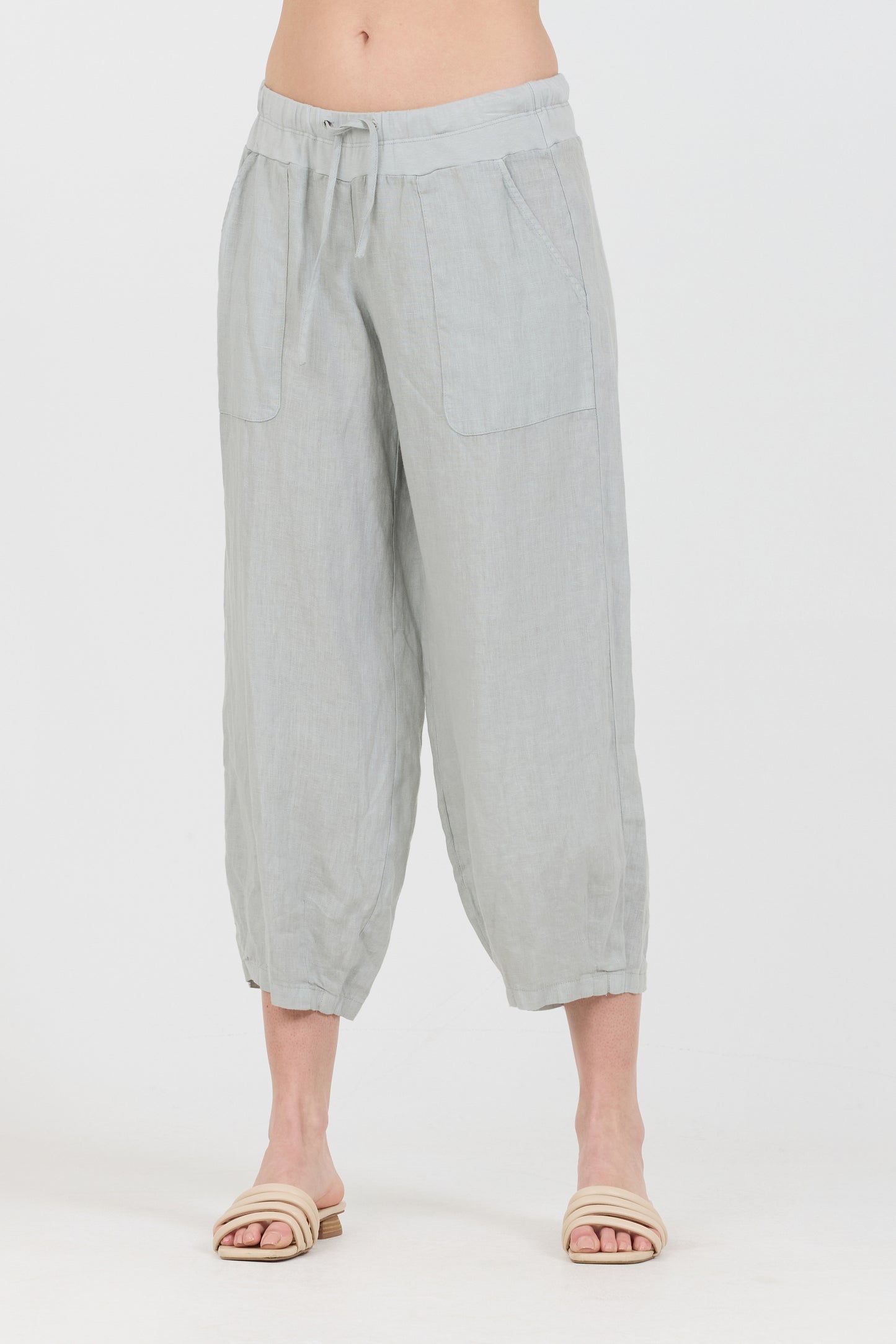 Drawstring Capris - Sage