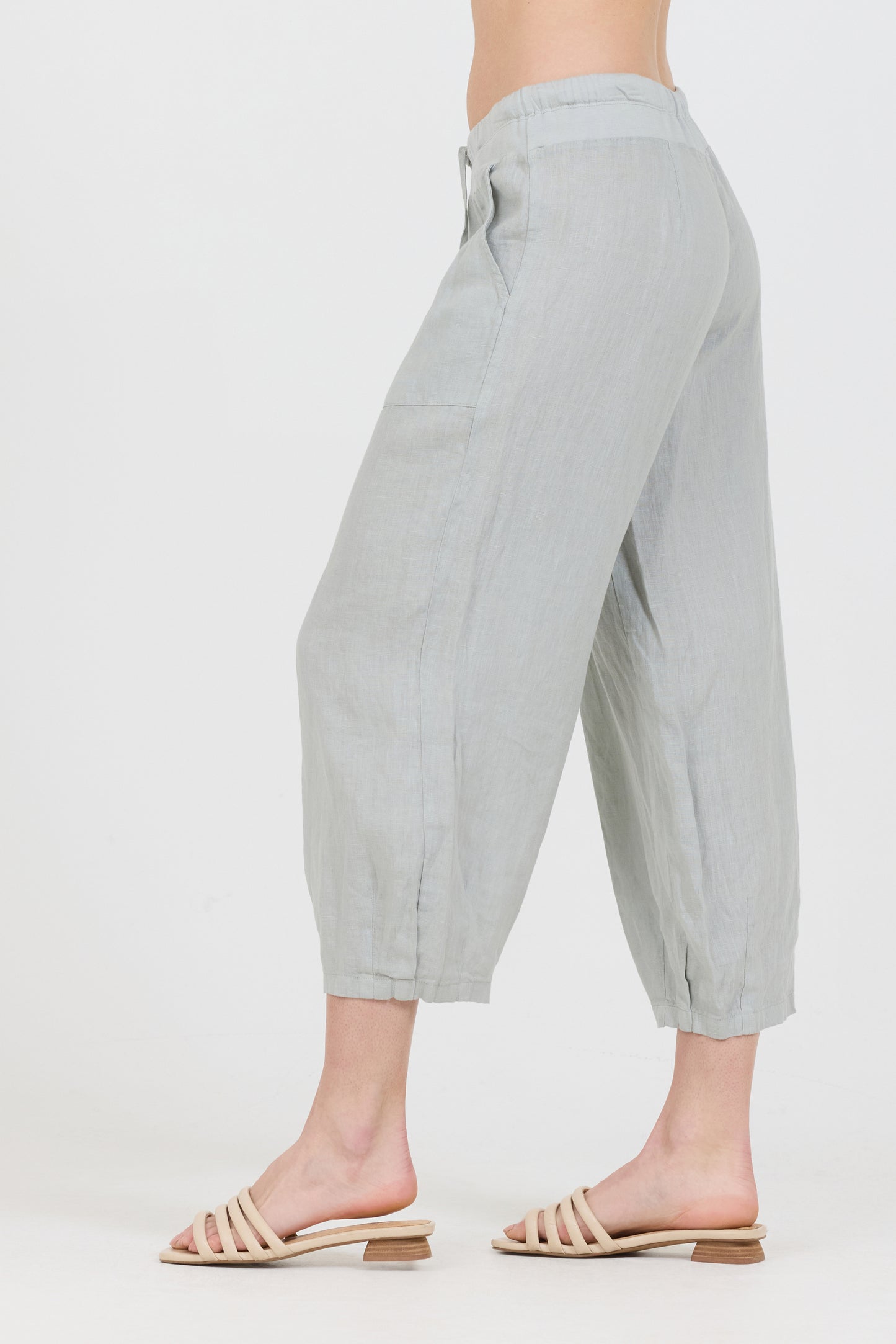 Drawstring Capris - Sage