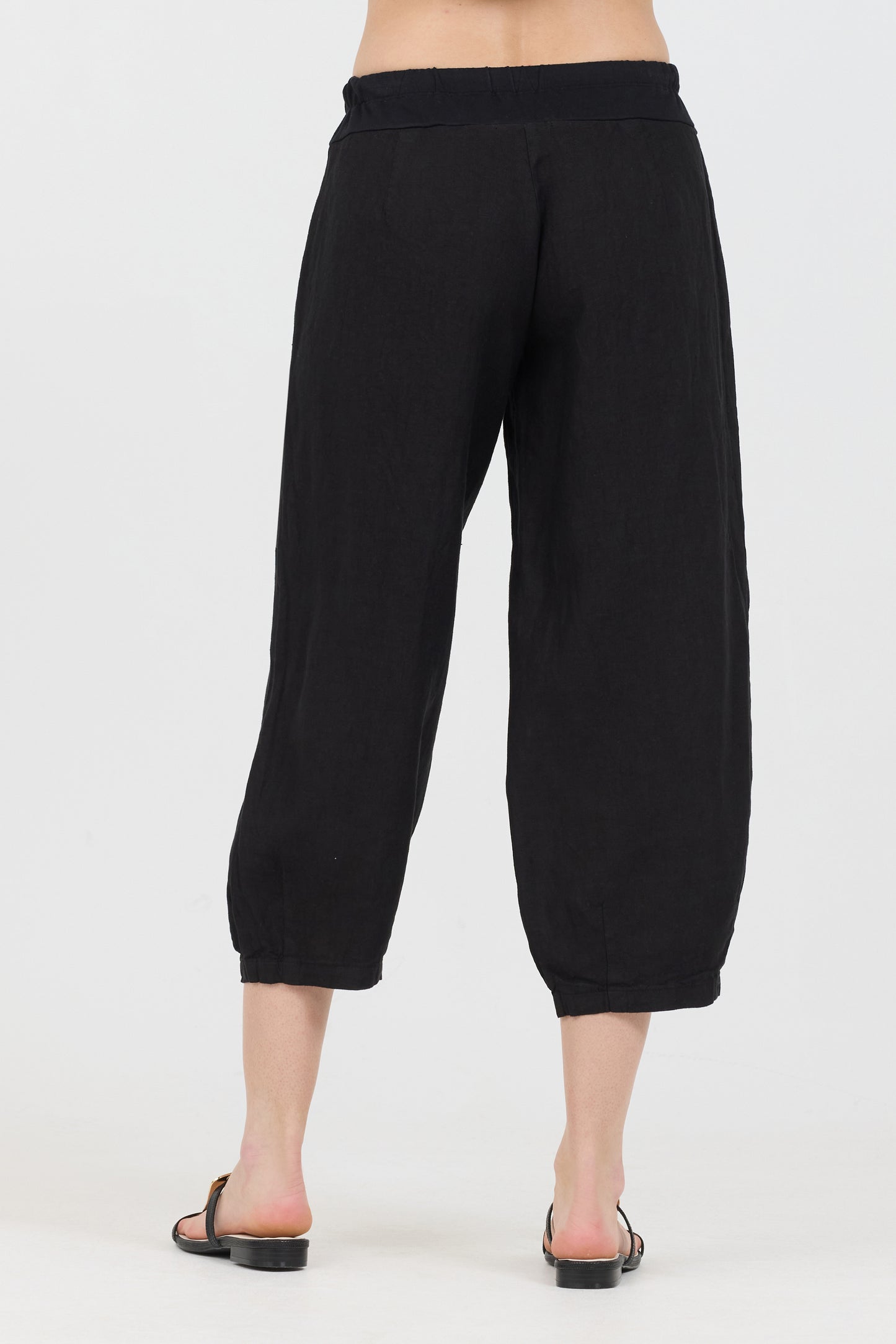 Drawstring Capris - Caviar