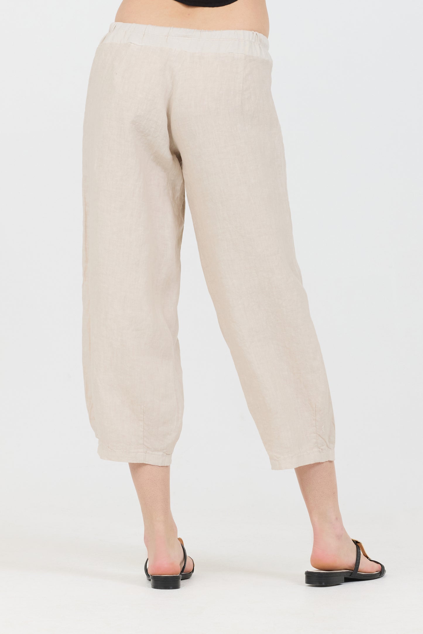 Drawstring Capris - Cream