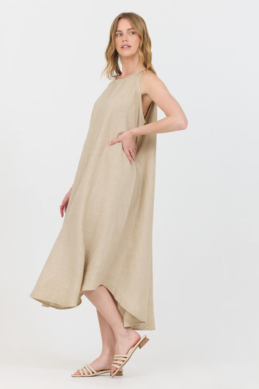 Linen Summer Dress - Canvas