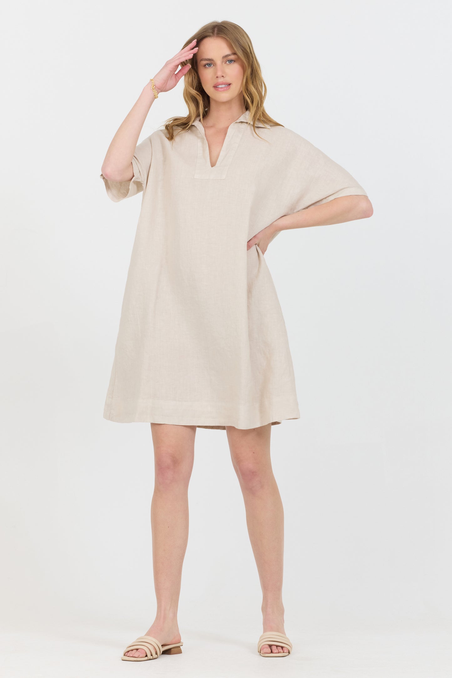 Linen Polo Dress