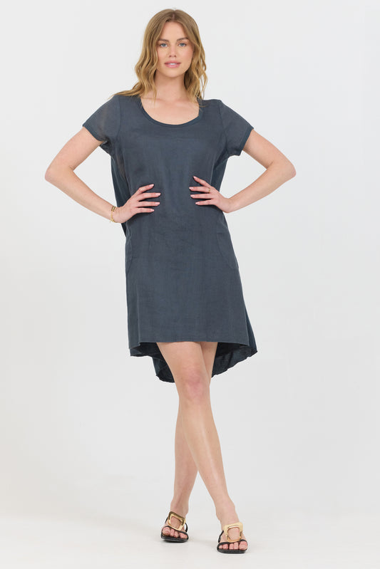 Scoop Mini Dress - Caviar