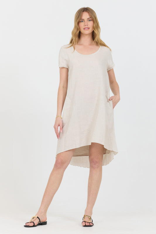 Scoop Mini Dress - Oatmeal