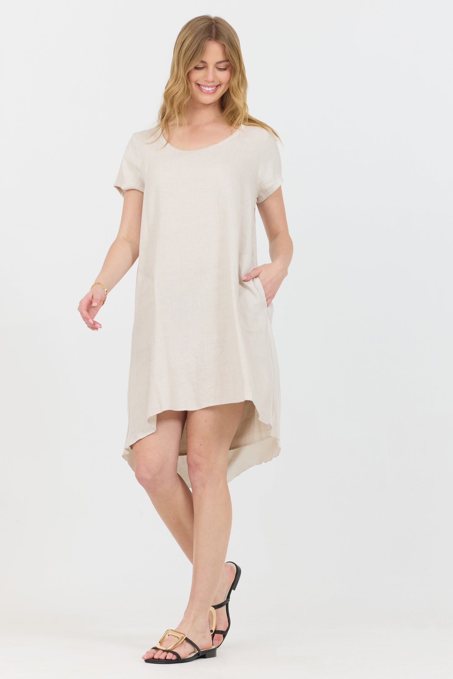 Scoop Mini Dress - Oatmeal