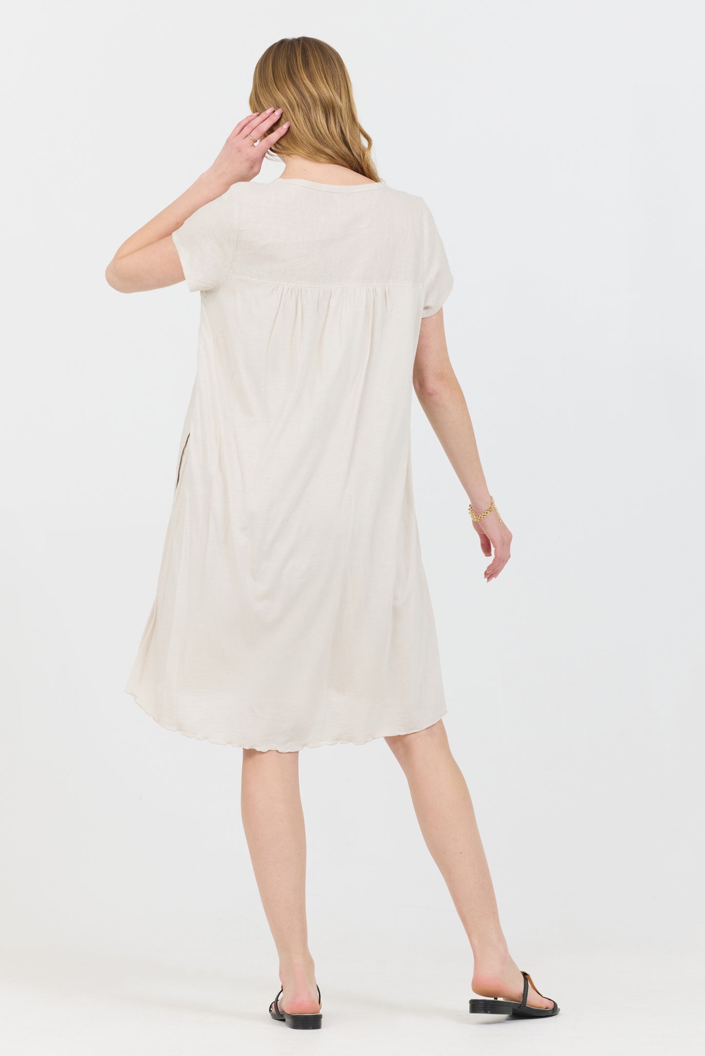 Scoop Mini Dress - Oatmeal