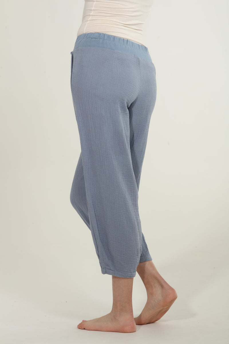 Gauze Capri Pants - Stone