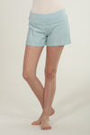 Linen Foldover Shorts - Navy - Ice