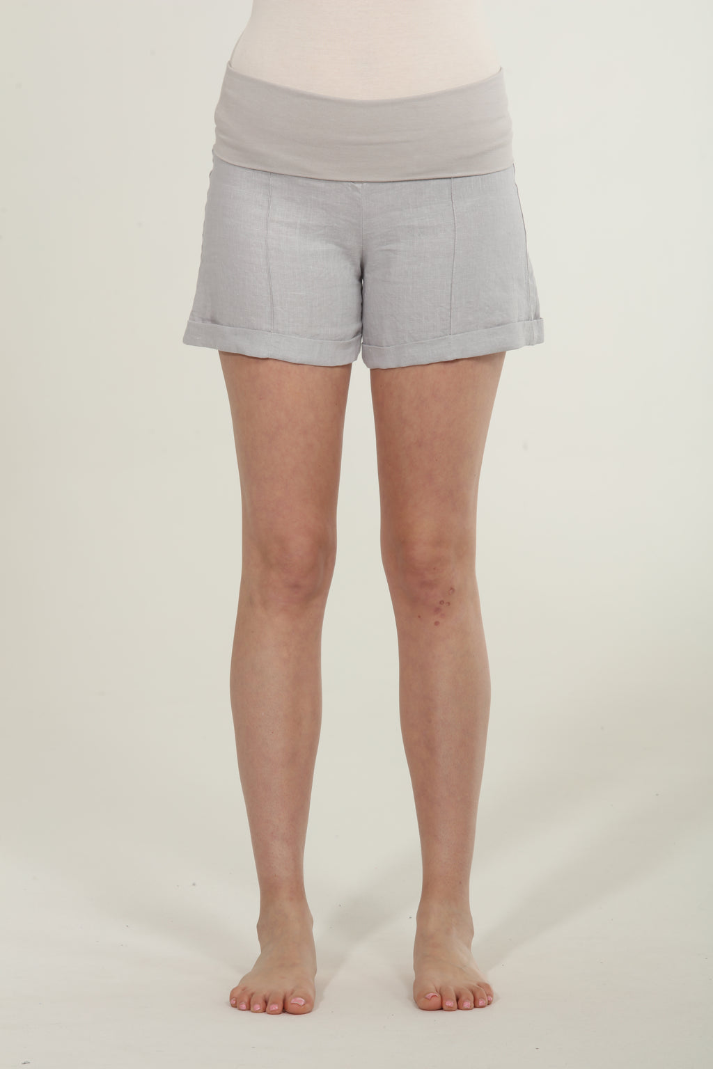 Linen Foldover Shorts - Shade